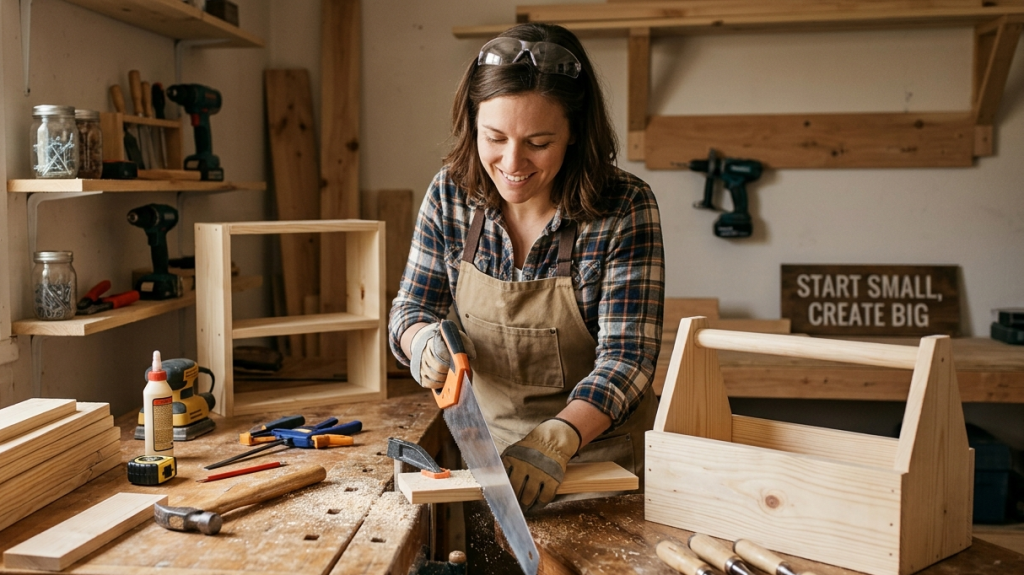 beginner woodworking tools and first project setup